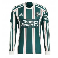 Camiseta Manchester United Anthony Martial #9 Segunda Equipación Replica 2023-24 mangas largas
